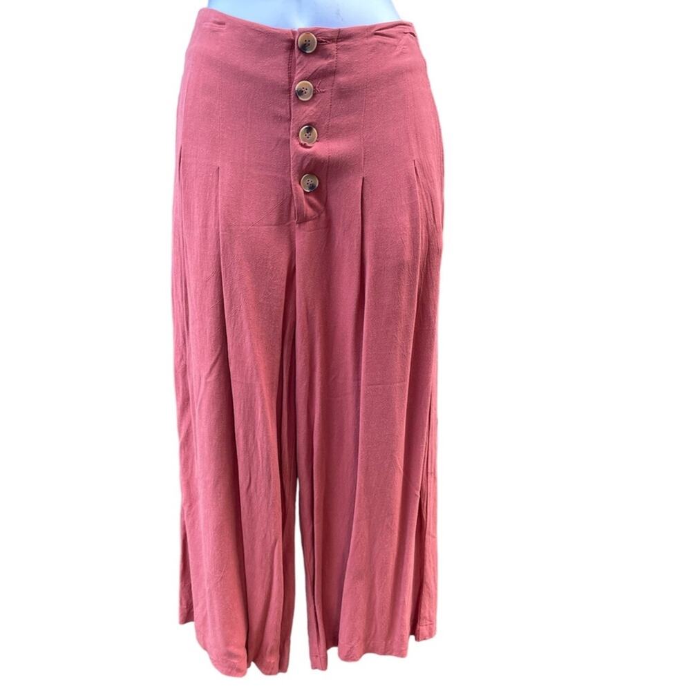 Fashion On Earth Boho Burnt Orange Cropped
Wide Leg Pants